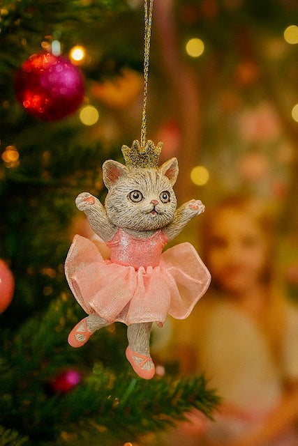 Kurt Adler Ballet Animals Christmas Ornament Poodle Cat Mouse