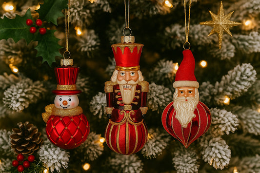 Kurt Adler Glass Snowman Nutcracker Santa Christmas Ornament