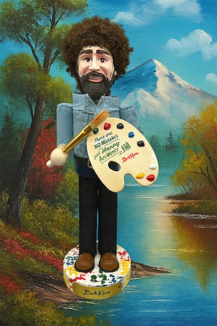 Kurt Adler 10-Inch Bob Ross with Palette Nutcracker