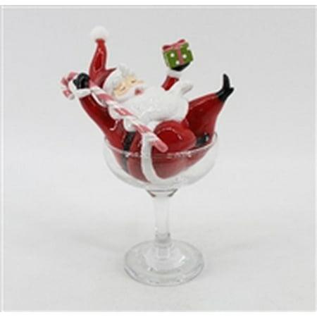 December Diamonds Retro Santa Claus in Martini Glass