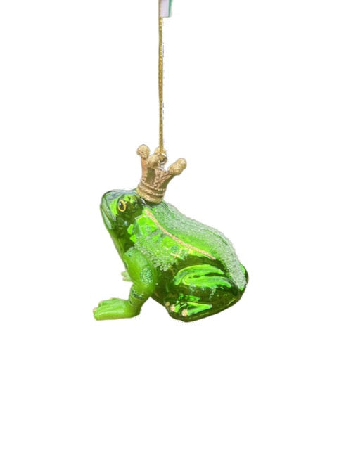 Frog Prince Glass Ornament by Kurt Adler 3" H1637