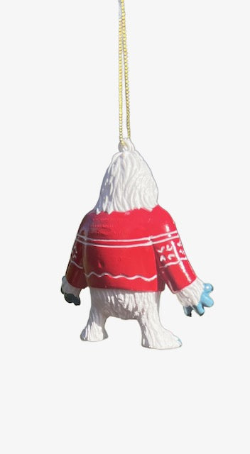 Kurt Adler Yeti Abominable Snowman Christmas Ornament with Red  Sweater D4706
