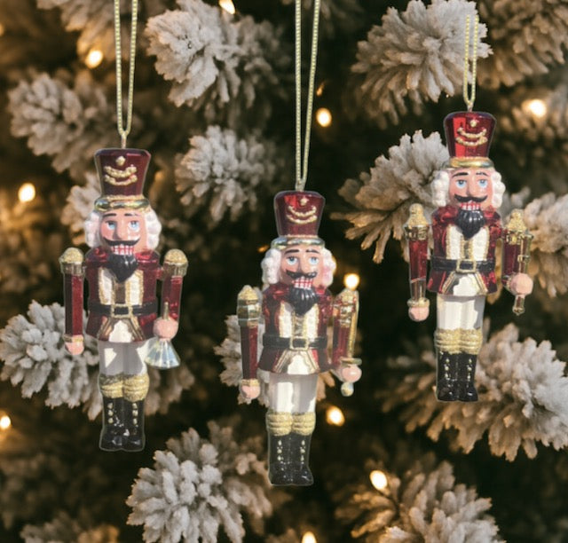 Kurt Adler Nutcracker Soldier Christmas Ornament – Red and Gold – Sold Separately D4706
