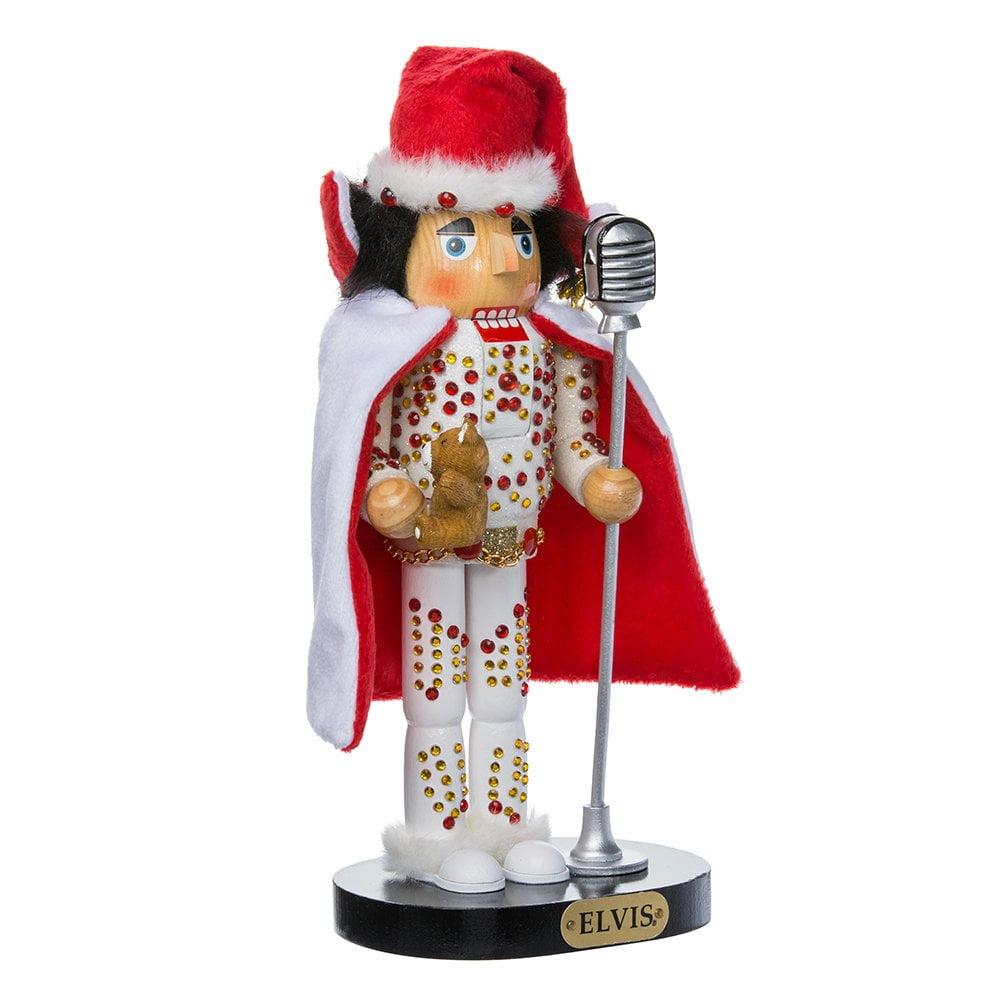Kurt Adler 10 Inch Elvis in White Suit Nutcracker