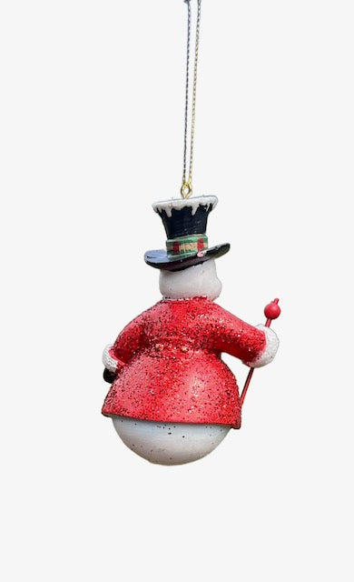 Kurt Adler 3.75" Red And Plaid Snowman Sold Separately
