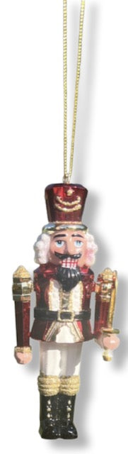 Kurt Adler Nutcracker Soldier Christmas Ornament – Red and Gold – Sold Separately D4706