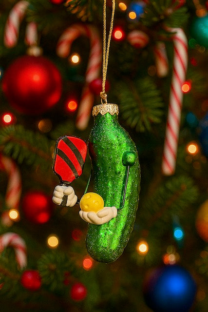 Kurt Adler Pickleball Pickle Christmas Ornamnet