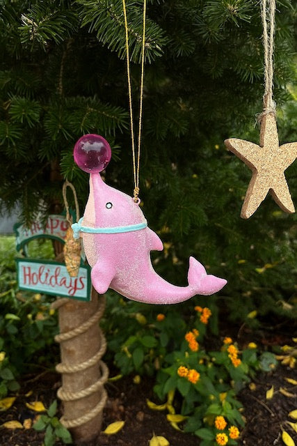 Whimsical Characters Blowing Bubbles Christmas Ornament Mermaid Unicorn Dolphin