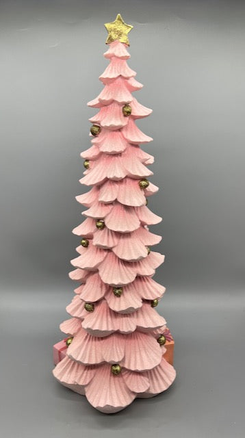 December Diamonds Pink Tree with Gifts 20"