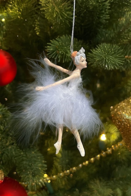 Kurt Adler 5.25" Ballerina Christmas Ornaments – Feather Tutu Dancer Holiday Decor (Sold Separately)