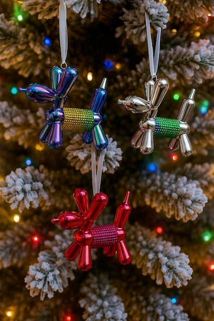 Kurt Adler  Balloon Dog Ornament 3.25" – Christmas Tree Decoration Sold Separately