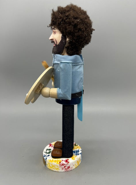 Kurt Adler 10-Inch Bob Ross with Palette Nutcracker