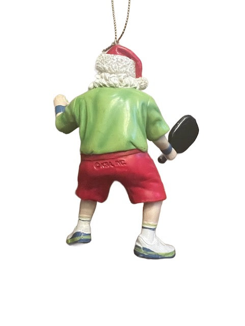 Kurt S. Adler 4.75 Inch Resin Pickleball Santa Ornament
