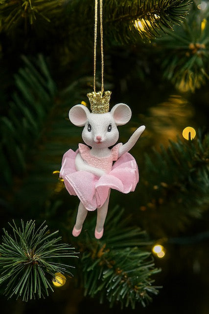 Kurt Adler Ballet Animals Christmas Ornament Poodle Cat Mouse