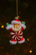 Kurt Adler Noble Gems 5" Peppermint Candy Ornaments – Santa, Gingerbread, Snowman (Sold Separately)