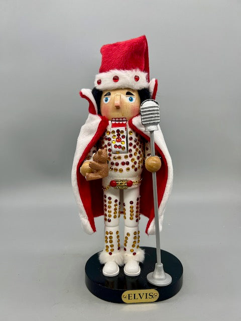 Kurt Adler 10 Inch Elvis in White Suit Nutcracker