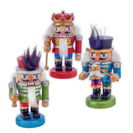 Kurt Adler Chubby Nutcracker Red-Green-Blue Christmas Ornaments 5.5" Sold Separately C5870