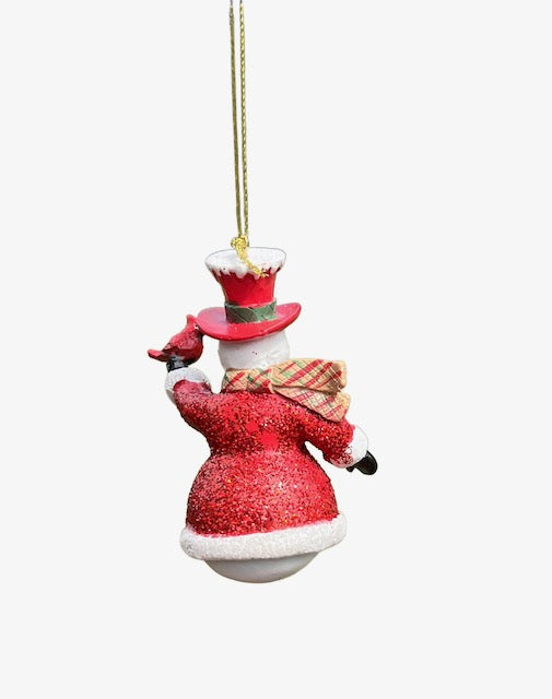 Kurt Adler 3.75" Red And Plaid Snowman Sold Separately