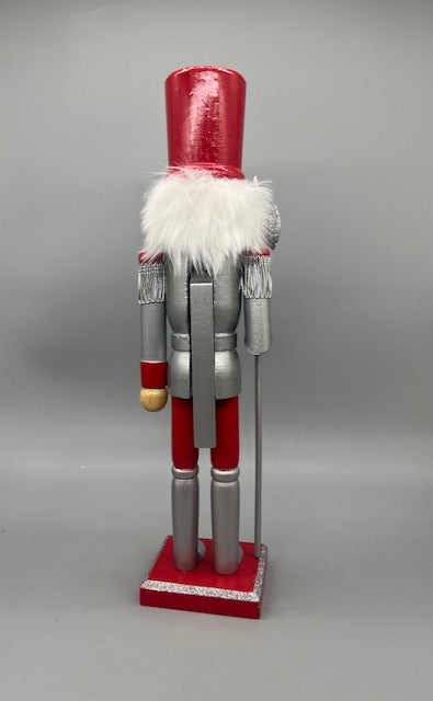 Kurt Adler 15" Red And Silver Nutcracker