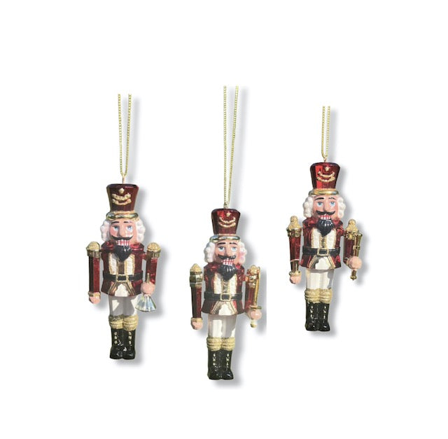 Kurt Adler Nutcracker Soldier Christmas Ornament – Red and Gold – Sold Separately D4706