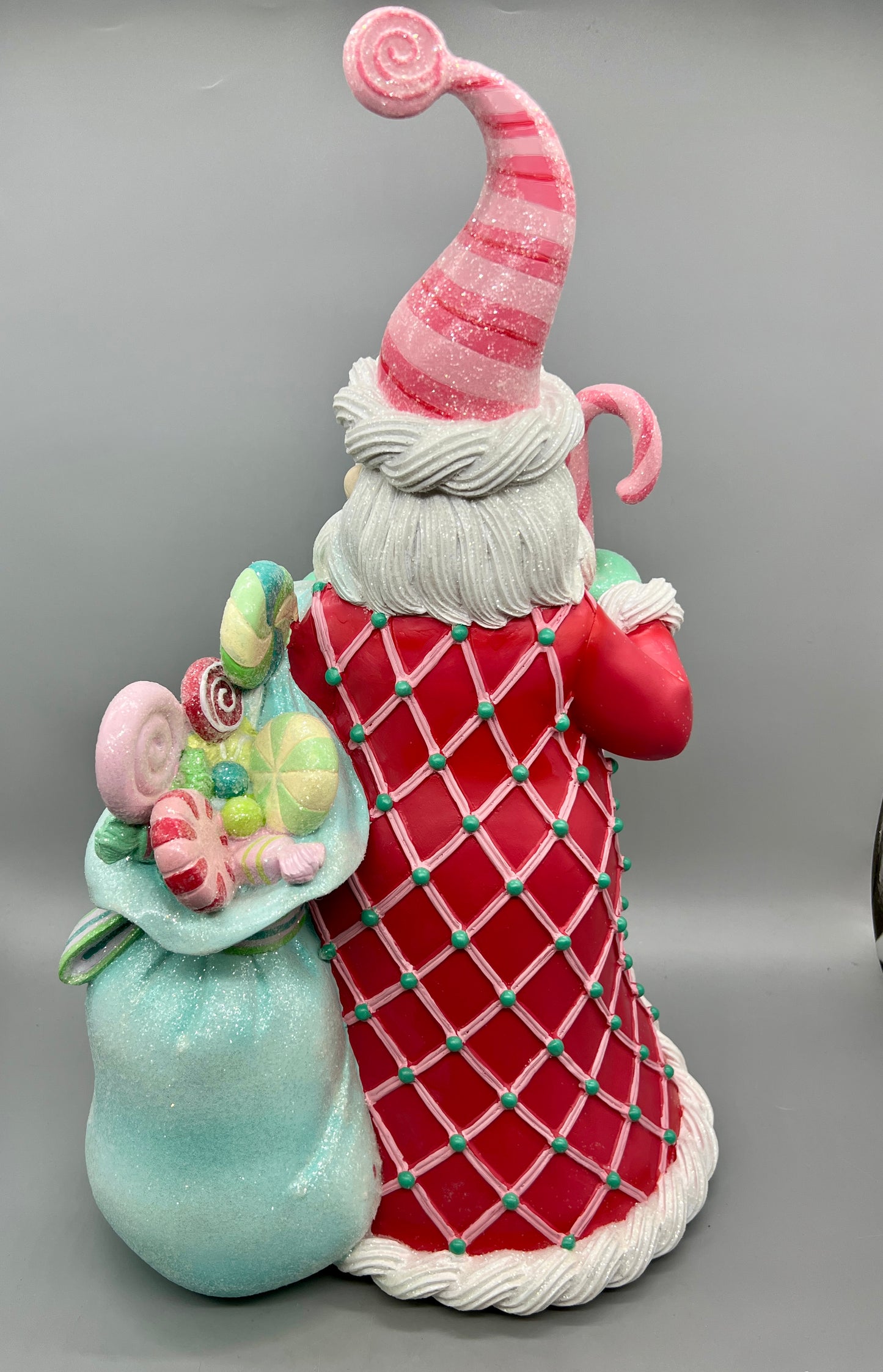 20.5" Holiday Candy Santa Figurine – Pastel Christmas Decoration By December Diamonds