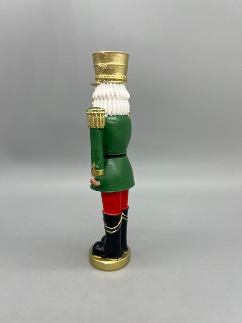 8-Inch Green and Red Nutcracker King with Gold Crown and Star Staff Christmas Figurine 97274