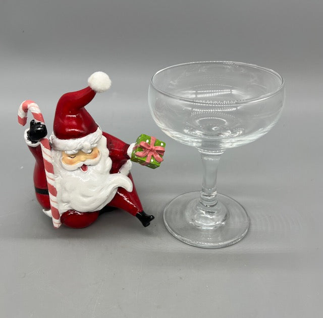 December Diamonds Retro Santa Claus in Martini Glass