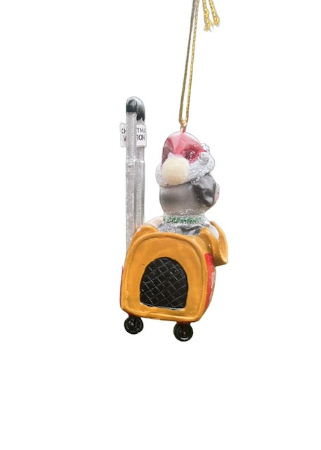 Kurt Adler 3.5" Dog Suitcase Ornaments – Spoiled Rotten & Ruff Life Christmas Travel Decor F4492