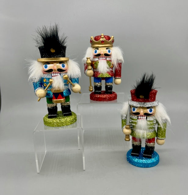 Kurt Adler Chubby Nutcracker Red-Green-Blue Christmas Ornaments 5.5" Sold Separately C5870