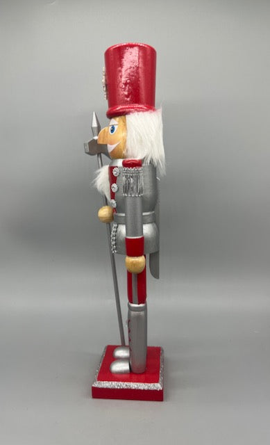 Kurt Adler 15" Red And Silver Nutcracker