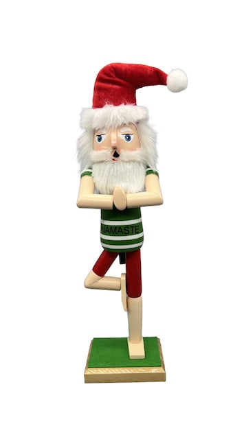 Kurt Adler 15 inch Wooden Yoga Santa Nutcracker