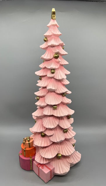 December Diamonds Pink Tree with Gifts 20"
