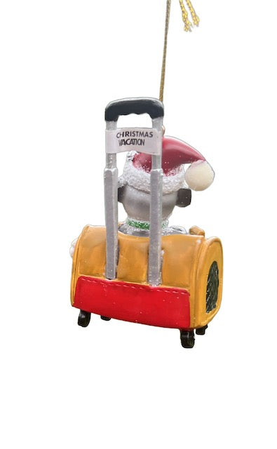 Kurt Adler 3.5" Dog Suitcase Ornaments – Spoiled Rotten & Ruff Life Christmas Travel Decor F4492