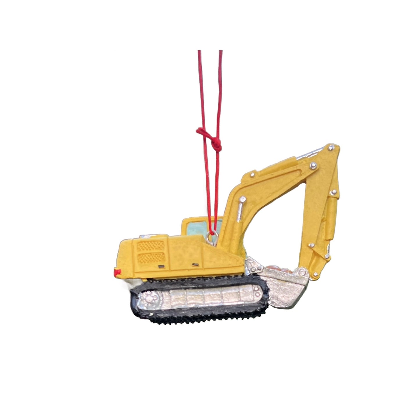 Kurt Adler Yellow Excavator Christmas Ornament 3.375" Construction-Themed Holiday Decor Polyresin
