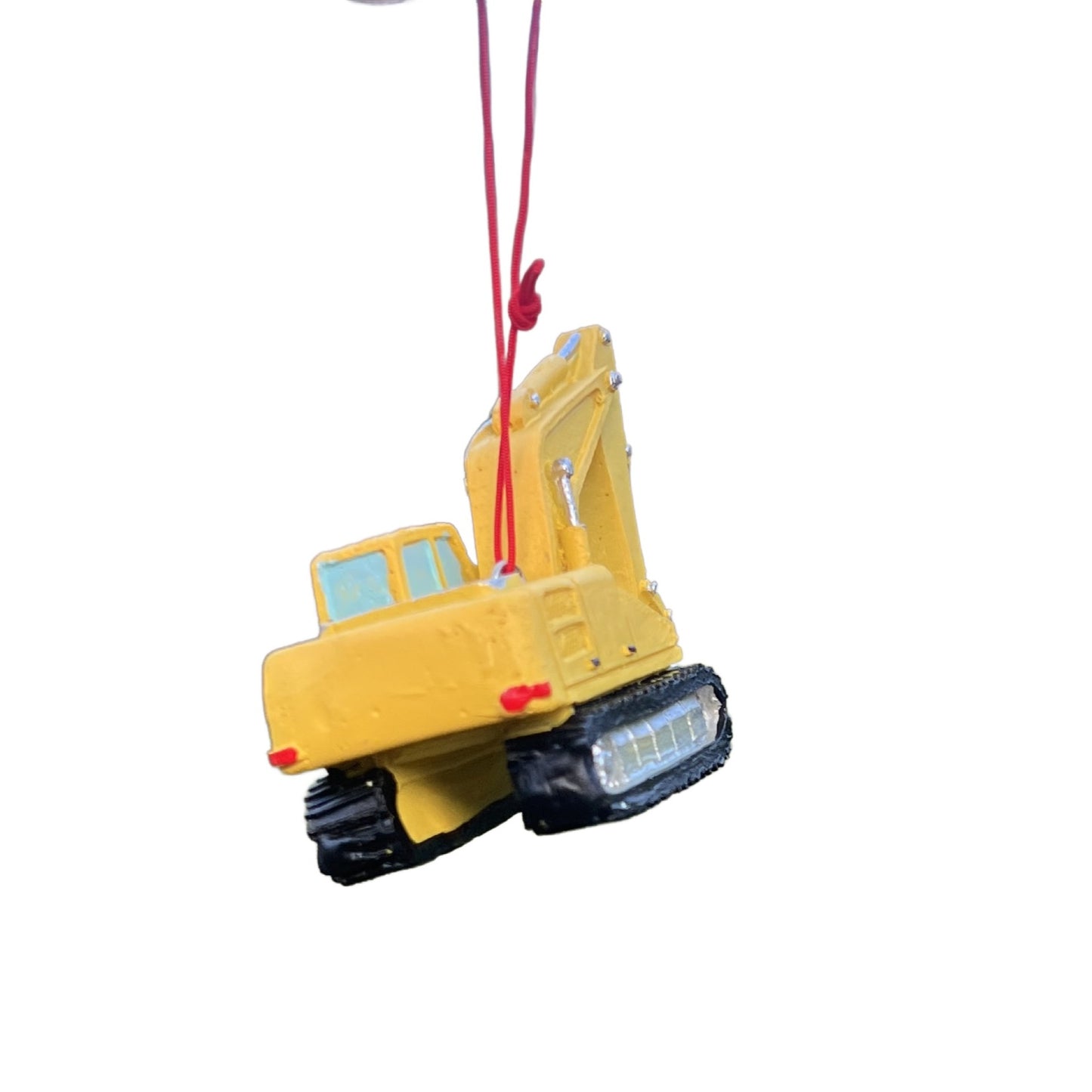 Kurt Adler Yellow Excavator Christmas Ornament 3.375" Construction-Themed Holiday Decor Polyresin